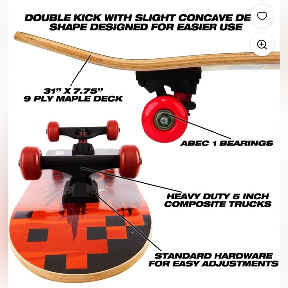 Tony Hawk 31” inch Popsicle skateboard Video game design  
T.HAWK 31” NEW - Picture 5 of 8